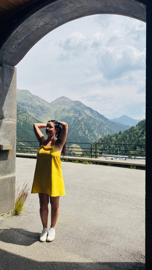Vestido JASPE - AMARILLO