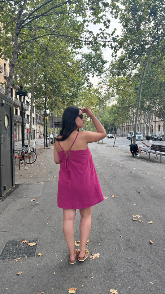PRE-VENTA - Vestido JASPE - FUCSIA
